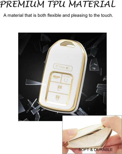 Miniatura 5 de Funda para llavero Honda compatible con Accord Civic CRV Pilot Odyssey 5 botones, carcasa de TPU suave para llaves