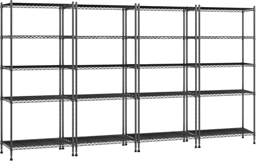 Miniatura 17 de Romorgniz Estantes de almacenamiento de 82 pulgadas de alto x 45 pulgadas de ancho x 18 pulgadas de profundidad con ruedas, estantería de alambre