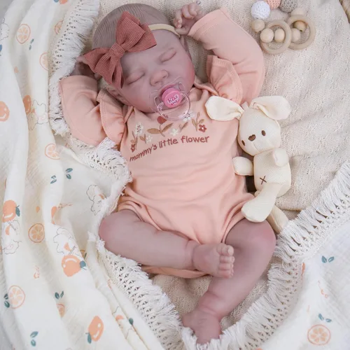 Miniatura 11 de Milidool Muñecas Reborn realistas – Muñeca realista de 20 pulgadas para recién nacido, con extremidades posables, bonito regalo para niños de 3 años