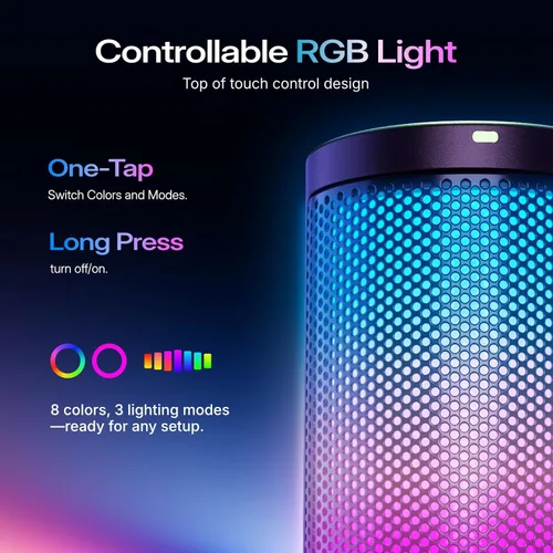 Miniatura 6 de MAONO Micrófono USB para juegos, Micrófono condensador con cancelación de ruido con silencio, ganancia, monitoreo, micrófono de brazo de boom