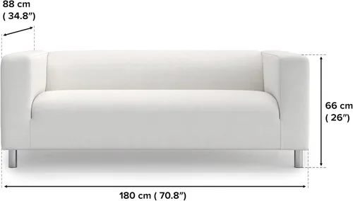 Miniatura 3 de Klippan - Funda de repuesto para sofá IKEA Klippan, funda Klippan, solo funda para Klippan (beige diario)