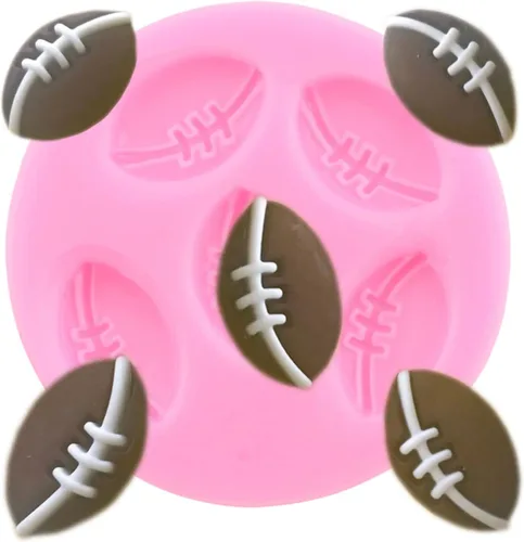 Miniatura 5 de Mujiang Moldes de silicona para bolas de fútbol, béisbol, baloncesto, rugby, fondant, para decoración de pasteles, chocolate, caramelo, arcilla