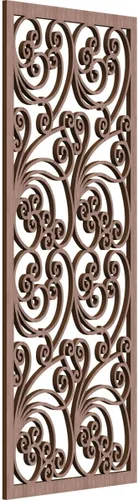 Miniatura 120 de 9 3/8"W x 24 3/8"H x 1/4"T Marilla Decorativos Paneles de Pared de Madera Calado, Abedul