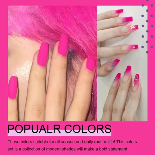 Miniatura 4 de Arte Clavo Esmalte de uñas en gel de 0.5 fl oz, 1 unidad de 0.5 fl oz (0.5 fl oz), esmalte de gel rosa intenso de verano, lámpara de uñas que se
