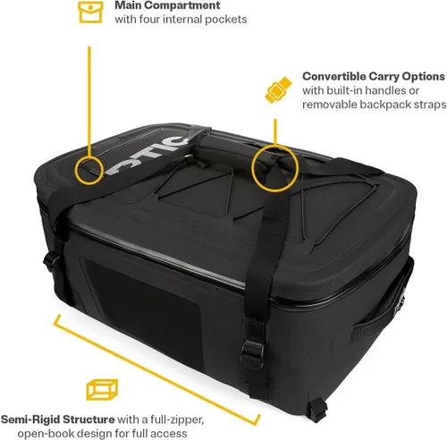 Miniatura 4 de RTIC Paquete de lona ultra seco, mochila impermeable para exteriores, bolsas flotantes para senderismo, viajes, camping, canotaje, mochileros, 60