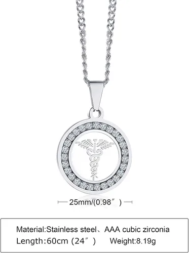 Miniatura 108 de VNOX Collar con colgante personalizado de acero inoxidable con grabado personalizado para identificación de alerta médica de emergencia para hombres