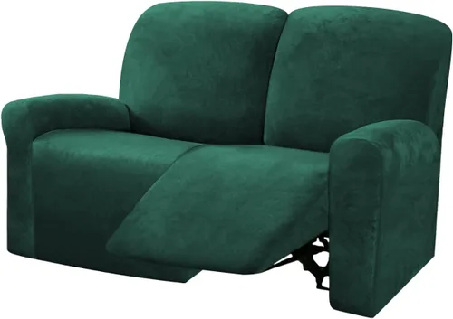 Miniatura 8 de ULTICOR Funda reclinable para sofá biplaza, 48 a 65 pulgadas de largo, 6 fundas elásticas de terciopelo para sofá reclinable de 2 asientos, gruesa