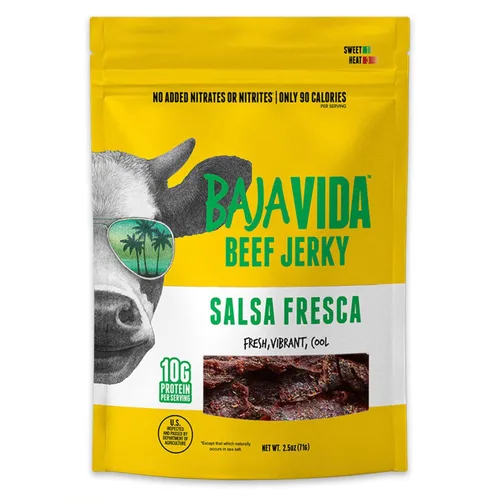 Miniatura 14 de Baja Beef Jerky - Cecina de res 100% natural, cetogénica, sin gluten, cecina artesanal baja en calorías, 0.46 oz de proteína por porción, sin