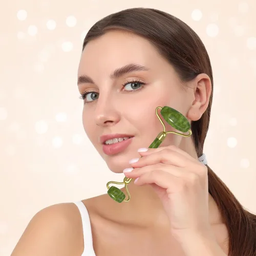 Miniatura 2 de Rodillo de Jade Gua Sha Set – Juego de cuidado de la piel facial, herramientas de belleza facial, herramientas naturales de belleza para el cuidado