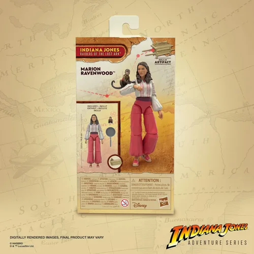 Miniatura 3 de Indiana Jones and The Raiders of The Lost Ark Adventure Series Marion Ravenwood, figuras de acción de 6 pulgadas, niños a partir de 4 años
