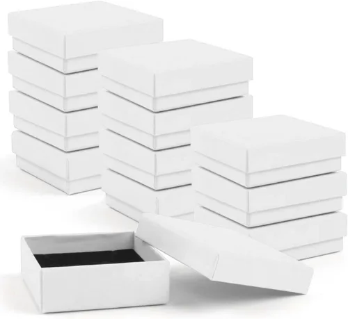 Miniatura 43 de Caja de regalo, caja de regalo, caja de regalo, 12 cajas de regalo cuadradas de cartón para joyas, caja de regalo de papel de cartón relleno