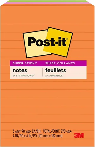 Miniatura 9 de Post-it notas superadhesivas, 5 x 8 pulgadas, Rio de Janeiro Collection