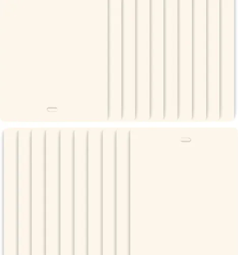 Miniatura 8 de DALIX - Láminas de repuesto para persianas verticales de PVC, curvadas, lisas, color marfil, 82.5 x 3.5 (paquete de 2)