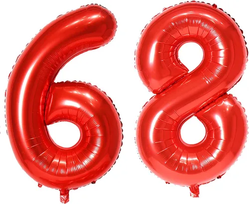 Miniatura 42 de Globo de helio rojo del número 10 de 40 pulgadas, autosellado para decoración de fiesta de cumpleaños y decoración de fiesta de aniversario (rojo 10)