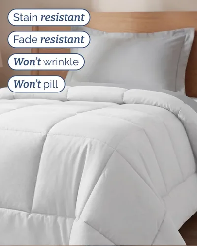 Miniatura 3 de Tamaño Individual, Edredón de Plumón Blanco Alternativo - Cálido y Ligero - Juego de Ropa de Cama de Calidad Hotelera de Lujo y Transpirable