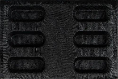 Miniatura 11 de Pan para hornear baguette pan perforado Eclair hojas de malla molde de silicona estrecha barra rectangular 15.748x11.732x0.197 in 16-cavidad por