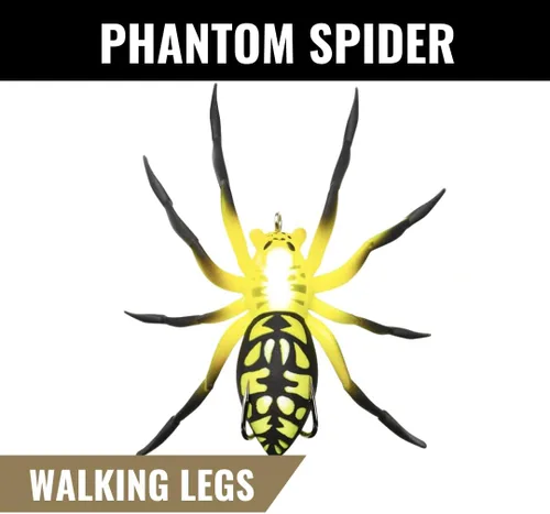 Miniatura 2 de LUNKERHUNT Señuelo de Araña Fantasma para Pesca de Lubina (2.5 Pulgadas) Señuelo de Pesca de Araña de Superficie con Acción de Caminar Natural