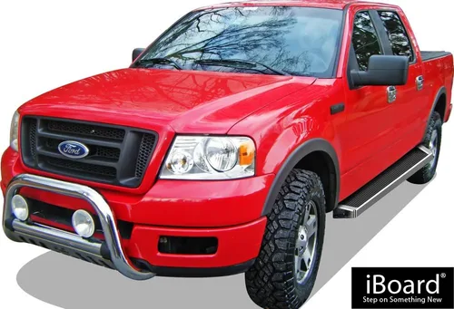 Miniatura 6 de APS (Estribo plateado) Estribos Nerf Bars escalones laterales compatibles con Ford F150 2004-2008 SuperCrew Cab