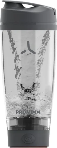 Promixx PRO Shaker Bottle New Edition - Recargable, potente para batidos de proteínas suaves, incluye almacenamiento de suplementos, sin BPA, taza