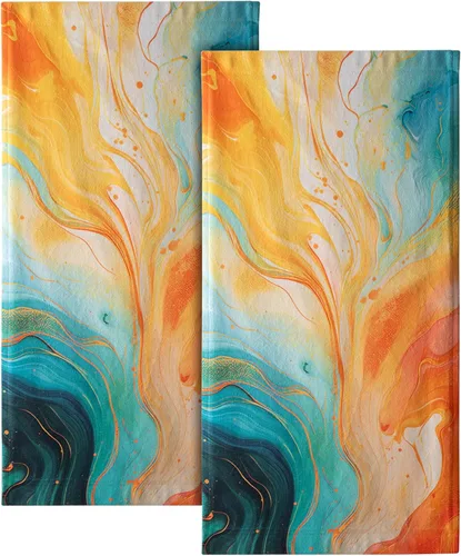 Miniatura 23 de Toalla de mano de baño de ancla, 2 piezas, toallas de mano absorbentes náuticas a rayas blancas, anclajes marinos, toalla facial suave