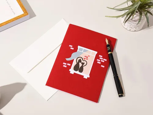 Miniatura 6 de Liif Love Cats Tarjeta de felicitación 3D para el día de San Valentín, tarjeta de cumpleaños de gato feliz, aniversario, pensando en ti, solo porque