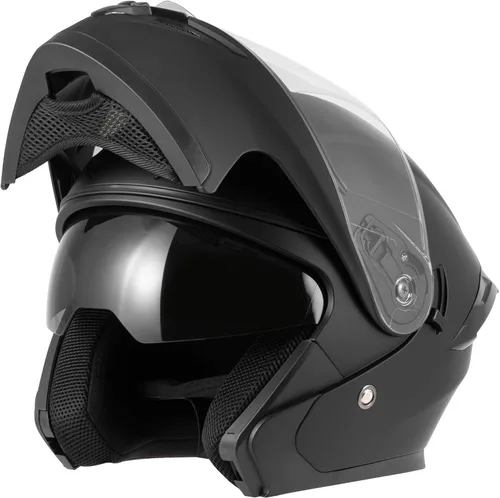 CUTEY Casco modular de motocicleta de cara completa con certificación DOT, diseño abatible con doble visera para adultos, hombres y mujeres