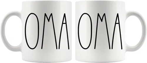 Miniatura 3 de Taza de café Oma Rae Dunn Inspired Estilo Rae Dunn Cumpleaños - Feliz Navidad - Día de la Madre Taza de café familiar regalo de cumpleaños