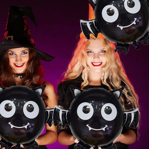 Miniatura 7 de Globos de murciélago para Halloween, globos de aluminio para fiestas temáticas de murciélagos, suministros de decoración de Halloween, cumpleaños