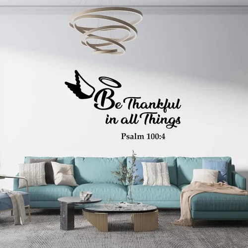 Miniatura 2 de Calcomanías de pared con versículo bíblico con cita religiosa con alas de paloma y círculo, calcomanías de pared con versículos de las Escrituras