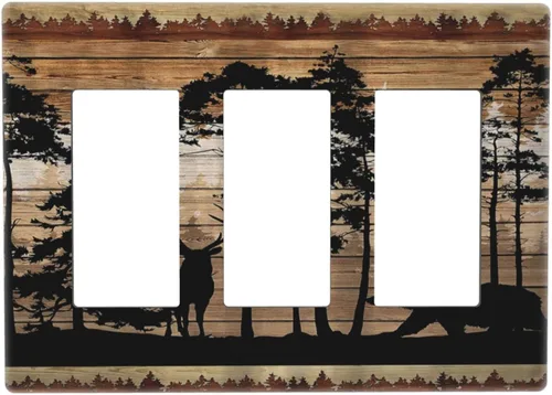 Miniatura 26 de Placa de pared eléctrica de 1 gang sin dispositivo en blanco, bohemio naranja vintage años 70 60s beige amanecer puesta de sol mediados de siglo
