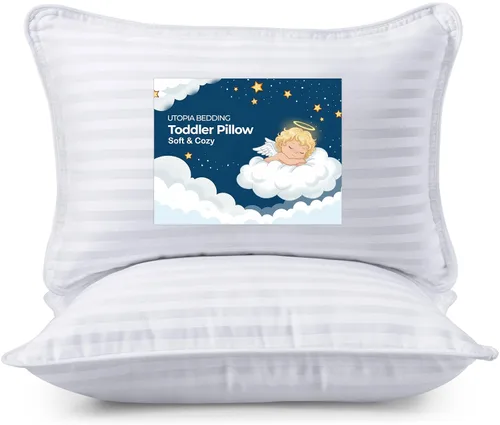 Miniatura 10 de Utopia Bedding Almohada para niños pequeños (Lavanda, paquete de 2), almohadas de 13x18 para dormir, funda de mezcla de algodón suave