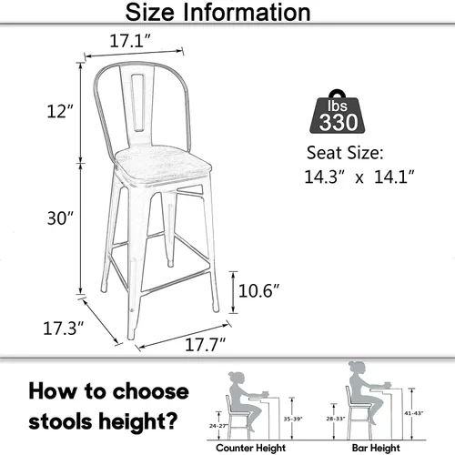 Miniatura 2 de Aklaus Juego de 4 taburetes de bar giratorios de metal, taburetes de barra con respaldo giratorio, asiento de madera, taburetes de bar de 30 Crema