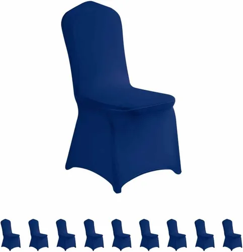Miniatura 30 de LZY 6 piezas Fundas de Silla de Spandex Elásticas Fundas Deslizables para Fiestas de Boda, Fundas de Decoración de Sillas de Comedor y Banquete Negro