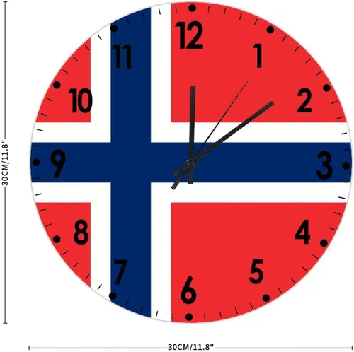 Miniatura 298 de Cheyan Reloj de pared con bandera de Canadá de 12 pulgadas, silencioso, sin tictac, de PVC, funciona con pilas, reloj redondo decorativo, regalo