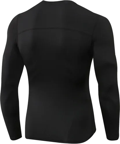 Miniatura 2 de Camiseta de compresión para hombre, manga larga, atlética, entrenamiento, camiseta deportiva activa, capa base, camiseta de ajuste seco