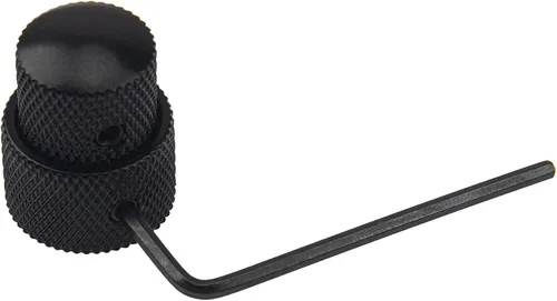 Miniatura 3 de 2 perillas de control apiladas concéntricas dobles para guitarra eléctrica y bajo (negro)