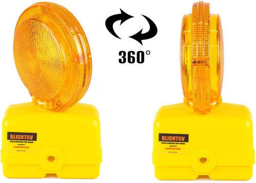 Miniatura 2 de BLIGHT6V Premium 03-10-3WAY6V - Luz de barricada de policarbonato de alta calidad, visibilidad de 2 lados, fotocélula recubierta UV, 1 unidad
