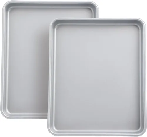 PACK DE 2 fuentes para horno tostador de Shinsin, bandejas antiadherentes de 9X11, juego de bandejas para galletas 57% más gruesas, aptas para