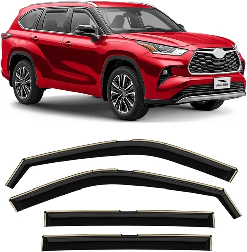 Miniatura 9 de Voron Glass - Protectores de lluvia de canal extra duraderos para Ford Edge 2015-2024, deflectores de ventana, viseras de ventilación, 4 piezas