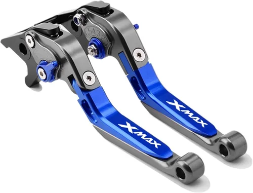 Miniatura 21 de Palancas de freno de embrague de motocicleta plegables extensibles para Yamaha Xmax X-MAX 125 250 300 400 mango de frenos ajustable (color : 1)