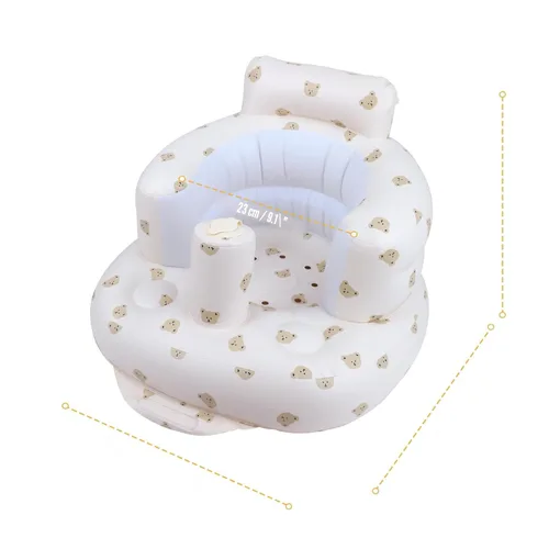 Miniatura 4 de EKEPE Asiento inflable para bebé con ventosas para bebés de 3 meses en adelante, asientos de piso para bebé para sentarse con bomba de aire