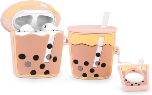 Miniatura 2 de Funda divertida y bonita compatible con Apple Airpods 1 y 2 [serie de comida de postre] [El mejor regalo para niñas, niños o parejas]