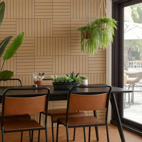 Miniatura 4 de 10 paneles de pared de listones de madera para despegar y pegar, paneles de pared decorativos de 12 x 12 pulgadas, paneles autoadhesivos con textura