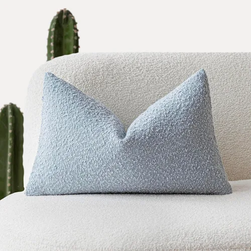 Miniatura 76 de Foindtower Fundas de almohada decorativas con textura de boucle, fundas de almohada sólidas, neutrales, suaves y acogedoras para silla, sofá