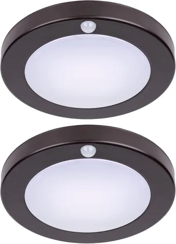Miniatura 9 de LIT-PaTH Lámpara LED de techo empotrada, accesorio de iluminación de armario con sensor de movimiento, 10.5 W, 700 lúmenes, 6.2 pulgadas, carcasa
