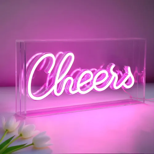 Miniatura 11 de Señal de Neón "Be Kind", Caja de Luz de Escritorio "Be Kind" de USB LED con Interruptor de ENCENDIDO/APAGADO, Letrero de Neón 3D Iluminado