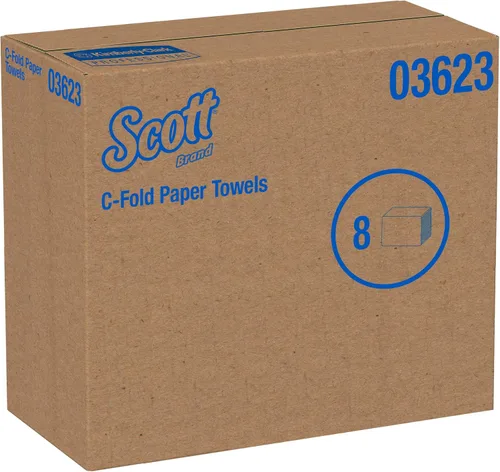 Miniatura 2 de Scott - Juego de 9 toallas de papel de mano plegadas en forma de C, 150 toallas por paquete
