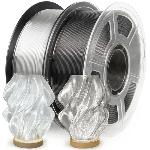 Miniatura 48 de IEMAI Paquete de filamento PETG de 0.069 in, filamento de impresora 3D multicolor translúcido degradado de hasta 23.622 in/s de impresión rápida, 4