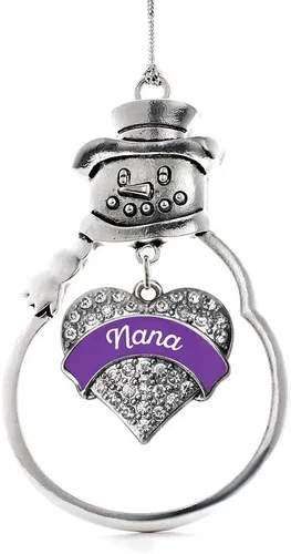 Miniatura 162 de Inspired Silver - Big Sis - Adorno de Navidad plateado - Adorno de árbol de Navidad con dije de corazón con circonita cúbica - Decoración colgante