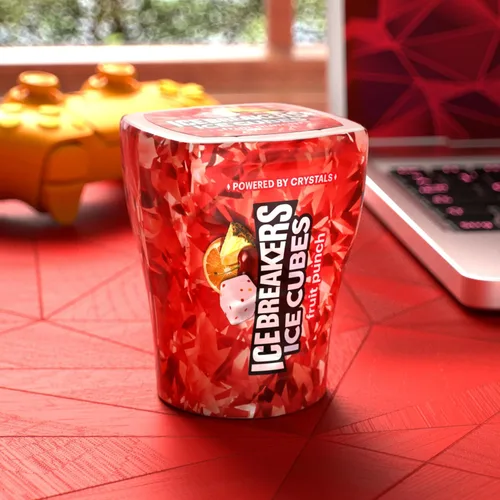 Miniatura 5 de ICE BREAKERS Ice Cubes Fruit Punch - Botellas de goma de mascar sin azúcar, 3.24 onzas (6 unidades, 40 piezas)